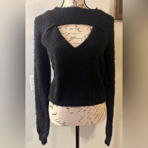 Women's Black Fuzzy Tank & Bolero
